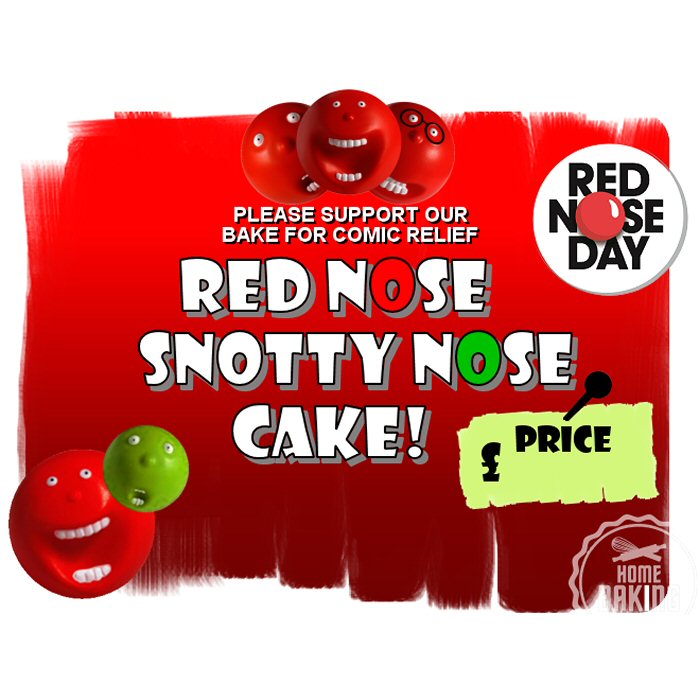 Red Nose and Snotty Nose Cake